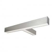  NLUD-T334A - "T" Shaped L-Line LED Indirect/Direct Linear, 5027lm / Selectable CCT, Aluminum Finish
