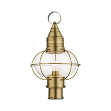  26905-01 - 1 Lt Antique Brass Outdoor Post Top Lantern