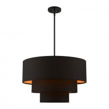  45619-04 - 4 Light Black Pendant Chandelier