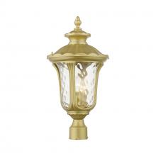  7859-33 - 3 Light Soft Gold Outdoor Large Post Top Lantern