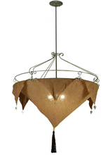  136916 - 32"W Strathallan Double Tree Fabric Inverted Pendant