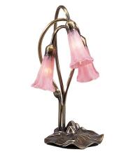  14728 - 16" High Pink Pond Lily 3 Light Accent Lamp