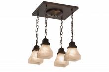Meyda Green 171551 - 16"Sq Bungalow 4 LT Flushmount