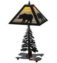  32552 - 21.5" High Lone Bear W/Lighted Base Table Lamp