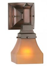  50357 - 5"W Bungalow Frosted Amber Wall Sconce