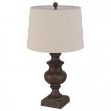CAL Lighting BO-3149TB-2 - Accessorize Your Space with This Urn Style Resin Table Lamp. It Features Painted Faux Wood Finish.