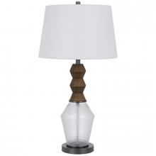 CAL Lighting BO-3187TB - 100W LED Harlan Metal/Glass Table Lamp