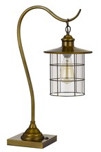  BO-2668DK-BAB - Silverton Desk Lamp With Glass Shade (Edison Bulb included)
