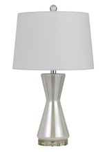  BO-2881TB-2 - Anzio Glass Table Lamp With Hardback Fabric Shade (Sold And Priced As Pairs)