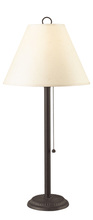  BO-904TB-OW - 75W Candlestick Table Lamp W/Pull Chain Switch