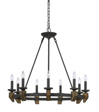  FX-3517-9 - 60W X 9 Cruz Metal/Wood Chandelier