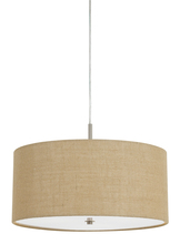  FX-3627-1P - 60W X 3 Addison Burlap Drum Pendant