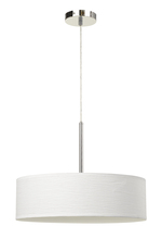  FX-3731-CW - LED 18W Dimmable Pendant With Diffuser And Hardback Fabric Shade