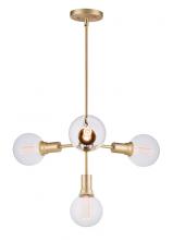Maxim 11344SBR/BUL-G40-CL - Molecule 4-Light Pendant with G40 CL LED Bulbs