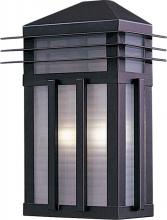 Maxim 8723PRPE - Two Light Pewter Prairie Rib Frost Glass Wall Lantern