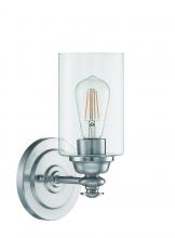  49801-BNK-C - Dardyn 1 Light Wall Sconce in Brushed Polished Nickel (Clear Glass)