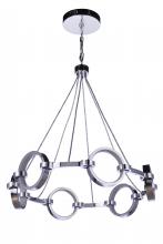  59326-CH-LED - Context 6 Light LED Chandelier in Chrome