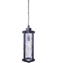  Z2621-OBG - Pyrmont 1 Light Outdoor Pendant in Oiled Bronze Gilded with Clear Hammered Glass