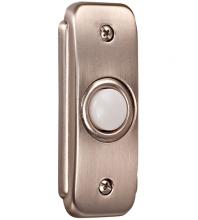  BR2-PW - Recessed Mount Stepped Rectangle LED Lighted Push Button in Pewter
