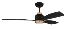 Craftmade DVN52FBSB3 - 52" Ceiling Fan w/ 3 Blades, Wi-Fi & LED Light Kit, Damp