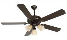  CDU206OB - Three Light Ob - Oiled Bronze Tea Stained Glass Fan Motor Without Blades