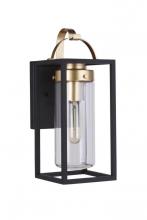  ZA4804-MNSB - Neo 1 Light Small Outdoor Wall Lantern in Midnight/Satin Brass