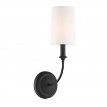  2241-BF - Libby Langdon for Crystorama Sylvan 1 Light Black Forged Sconce