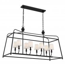  2249-BF - Libby Langdon for Crystorama Sylvan 8 Light Black Forged Chandelier