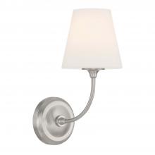  2441-OP-BN - Libby Langdon for Crystorama Sylvan 1 Light Brushed Nickel Sconce