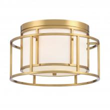  9590-LG - Brian Patrick Flynn for Crystorama Hulton 2 Light Luxe Gold Flush Mount