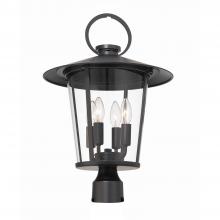  AND-9209-CL-MK - Andover 4 Light Matte Black Outdoor Post