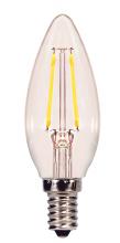 Satco Products Inc. S29920 - 2.5 Watt B11 LED; Clear; Candelabra base; 2700K; 200 Lumens; 120 Volt