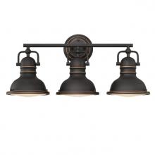  6116200 - 3 Light Wall Fixture Oil Rubbed Bronze Finish with Highlights Frosted Prismatic Acrylic Lens
