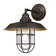  6121700 - Wall Fixture Black-Bronze Finish with Highlights Clear Glass