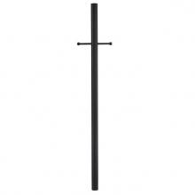  6123500 - Fixture Post with Ground Convenience Outlet Dusk to Dawn Sensor Textured Black Finish