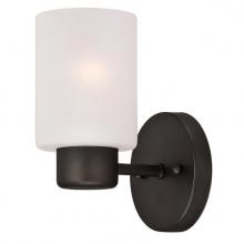  6354000 - 1 Light Wall Fixture Oil Rubbed Bronze Finish Frosted Glass