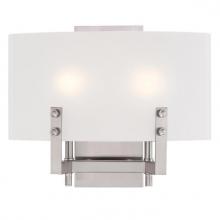  6369600 - 2 Light Wall Fixture Brushed Nickel Finish Frosted Glass