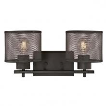  6370900 - 2 Light Wall Fixture Oil Rubbed Bronze Finish Mesh Shades