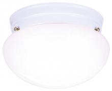  6669900 - 7 in. 1 Light Flush White Finish White Glass