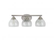 Golden 1094-BA3 PW-HCG - Aenon 3-Light Semi-Flush in Brushed Champagne Bronze with Hammered Water Glass Shade