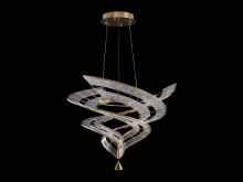 Golden 1468-M BCH - Aurora LED Medium Pendant in Brushed Champagne