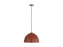Golden 6950-L MBS-RC - Shepard Large Pendant in Modern Brass with Russet Clay