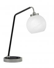  59-GPMB-4101 - Desk Lamp, Graphite & Matte Black Finish, 5.75" White Marble Glass