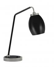  59-GPMB-426-MB - Desk Lamp, Graphite & Matte Black Finish, 5" Matte Black Oval Metal Shade