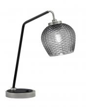  59-GPMB-4602 - Desk Lamp, Graphite & Matte Black Finish, 6" Smoke Textured Glass