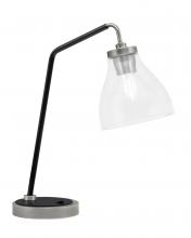  59-GPMB-4760 - Desk Lamp, Graphite & Matte Black Finish, 6.25" Clear Bubble Glass