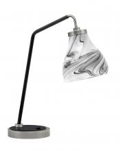  59-GPMB-4769 - Desk Lamp, Graphite & Matte Black Finish, 6.25" Onyx Swirl Glass