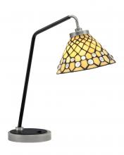  59-GPMB-9415 - Desk Lamp, Graphite & Matte Black Finish, 7" Starlight Art Glass