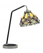  59-GPMB-9435 - Desk Lamp, Graphite & Matte Black Finish, 7" Grand Merlot Art Glass