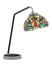 59-GPMB-9905 - Desk Lamp, Graphite & Matte Black Finish, 7" Kaleidoscope Art Glass